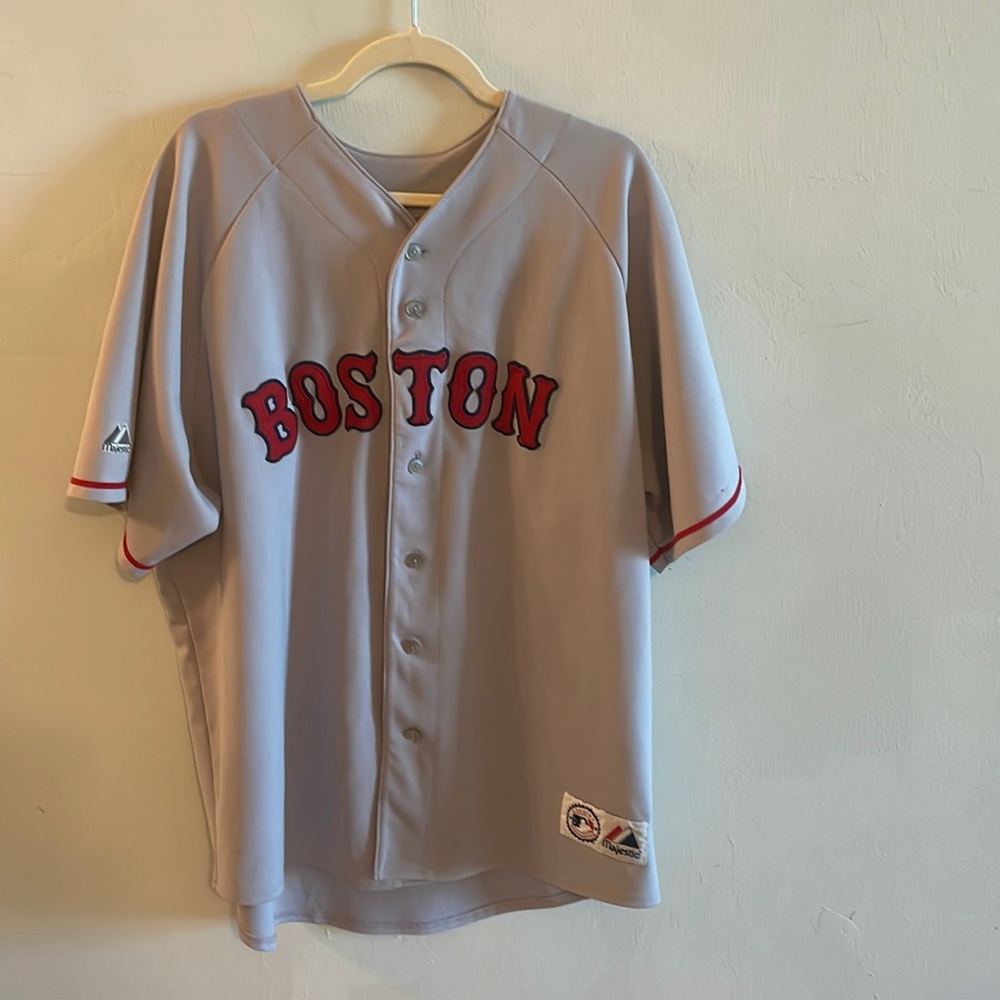 Authentic Josh Beckett grey home Jersey